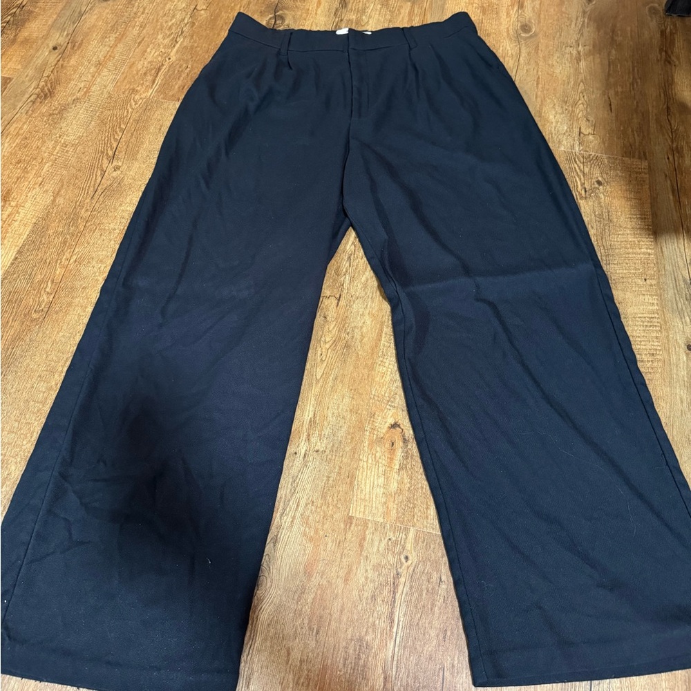 Hollister Wide Leg Classic Black Dress Pants - Picture 2 of 6